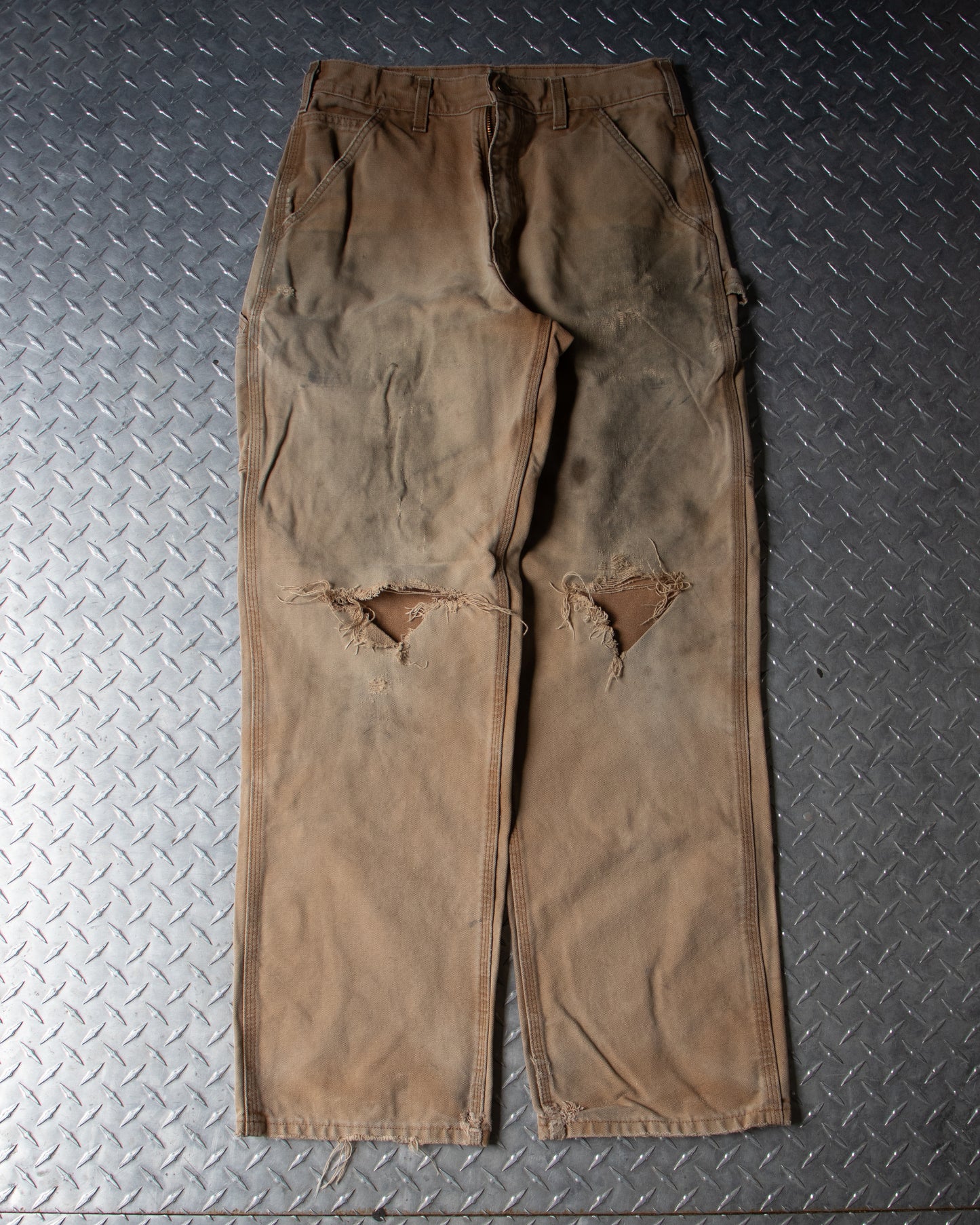 Brown Distressed Carhartt Carpenter Pants - 30 x 31