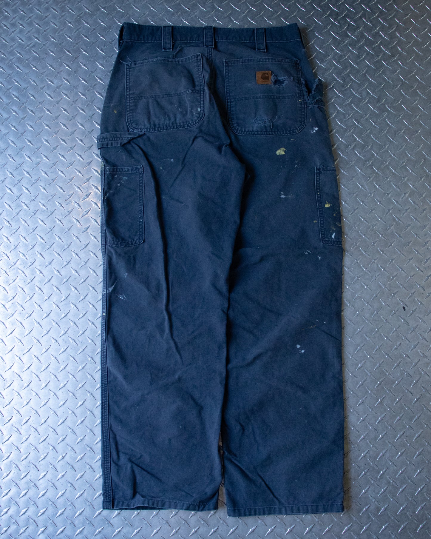 00s Blue Painted Carhartt Carpenter Pants - 32x29