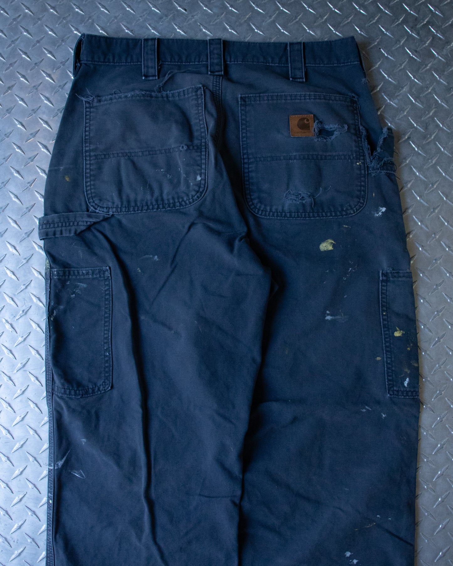 00s Blue Painted Carhartt Carpenter Pants - 32x29