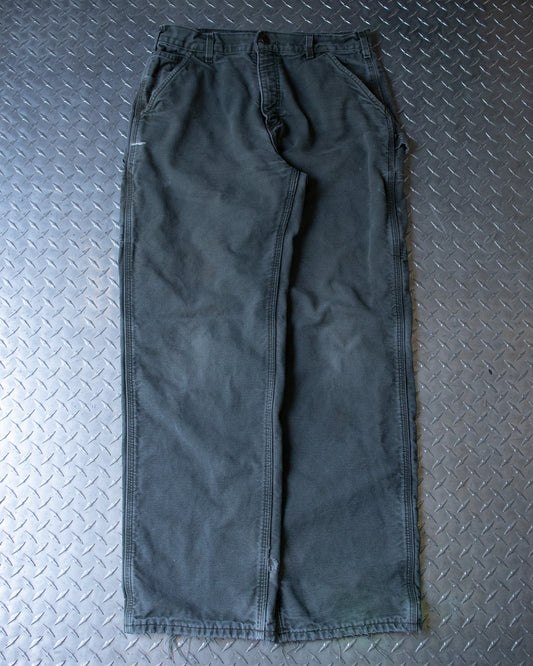 90s Green Blanket Lined Carhartt Carpenter Pants - 33 x 32