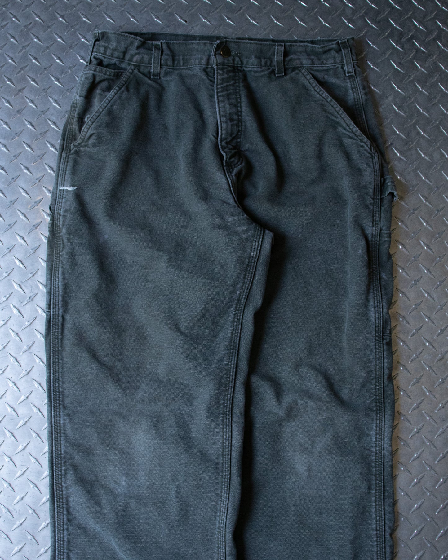 90s Green Blanket Lined Carhartt Carpenter Pants - 33 x 32