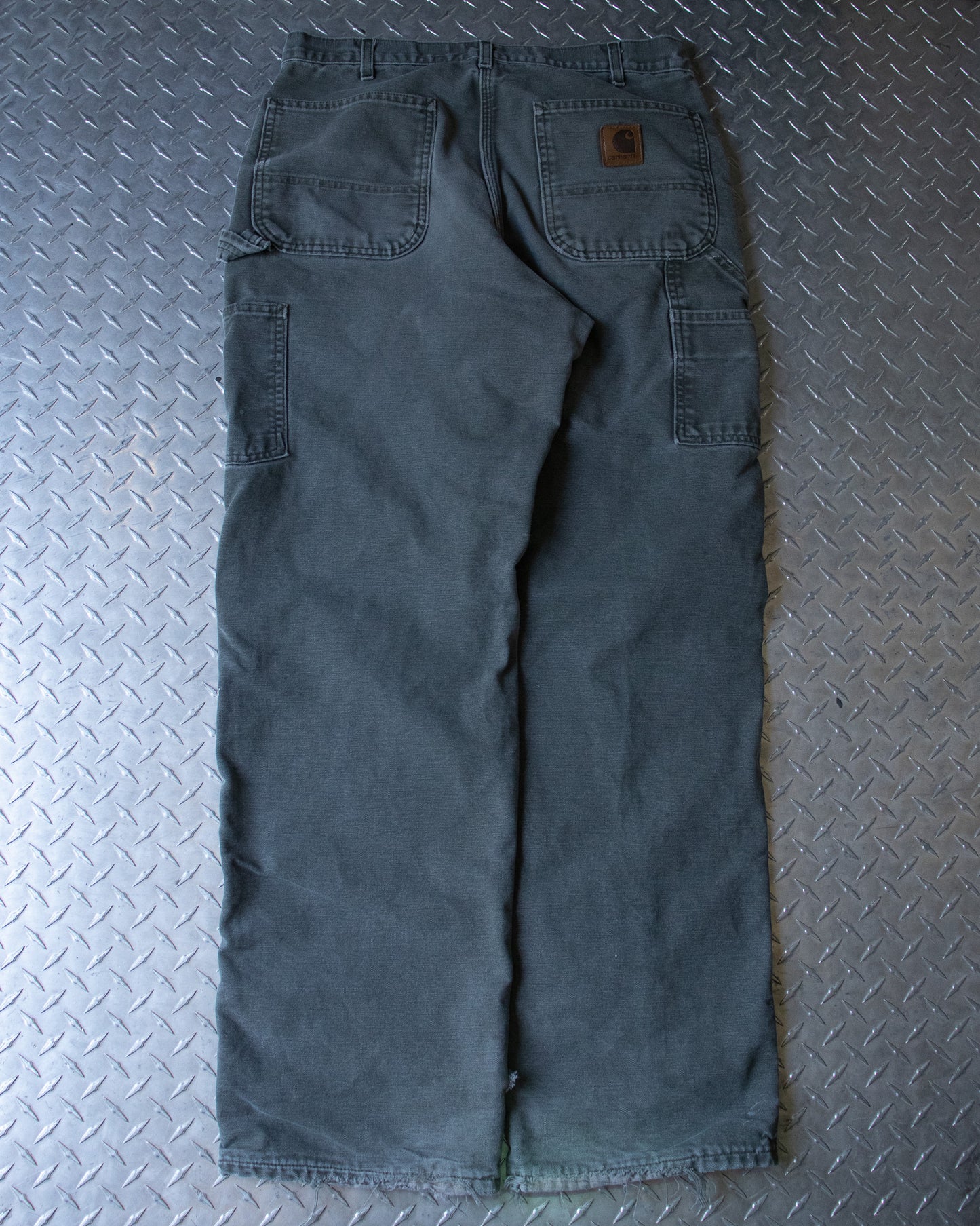 90s Green Blanket Lined Carhartt Carpenter Pants - 33 x 32