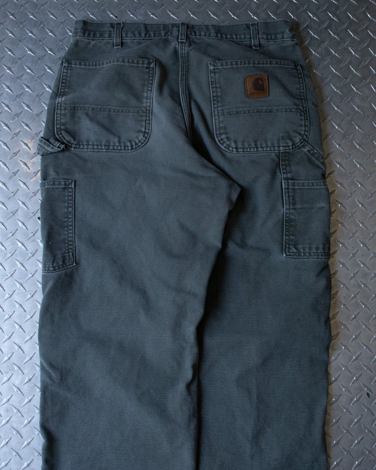 90s Green Blanket Lined Carhartt Carpenter Pants - 33 x 32