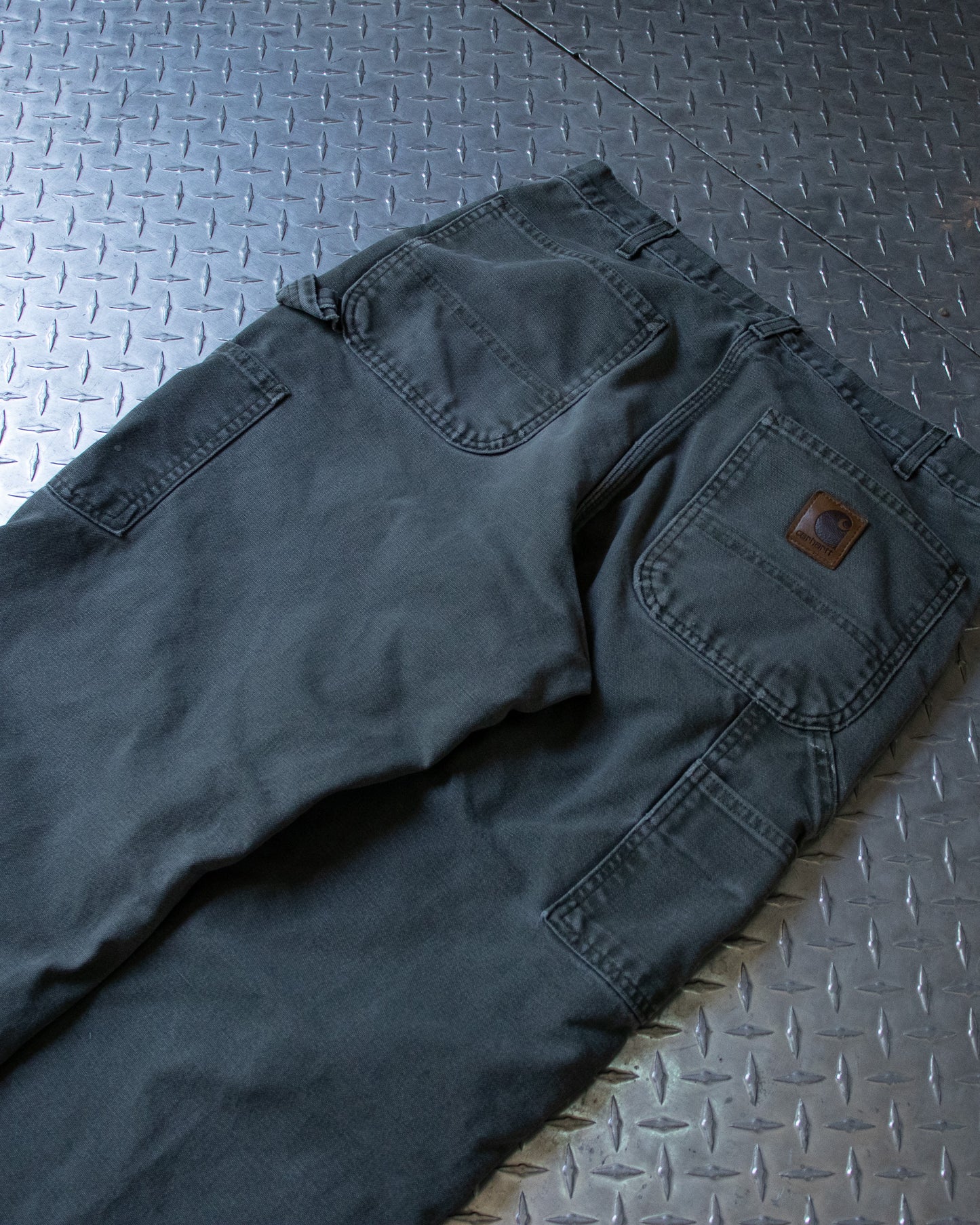 90s Green Blanket Lined Carhartt Carpenter Pants - 33 x 32