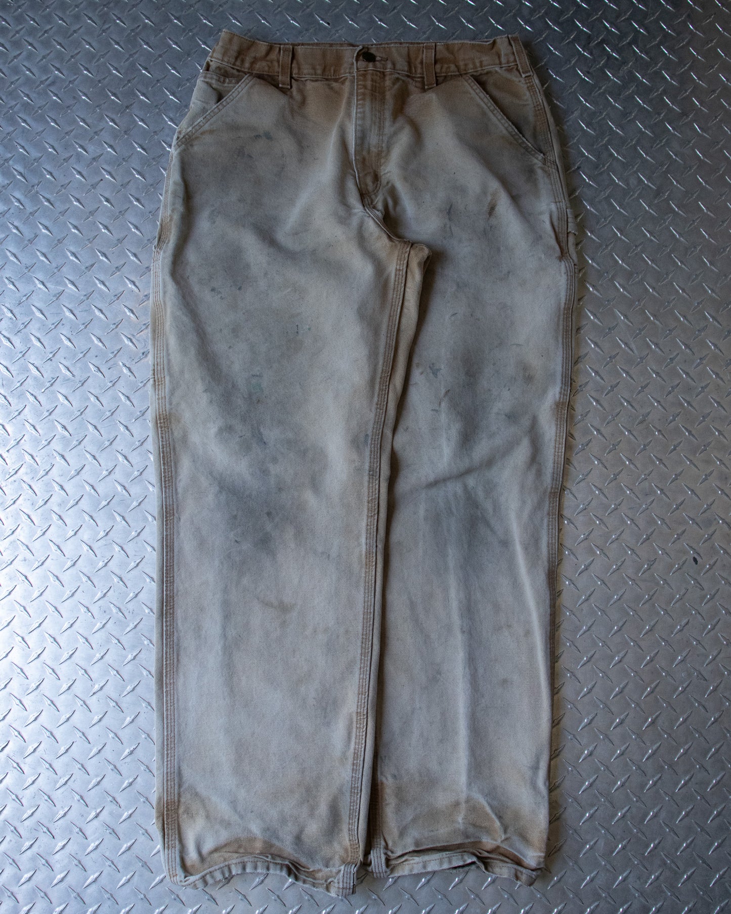 00s Tan Distressed Carhartt Carpenter Pants - 33 x 31.5