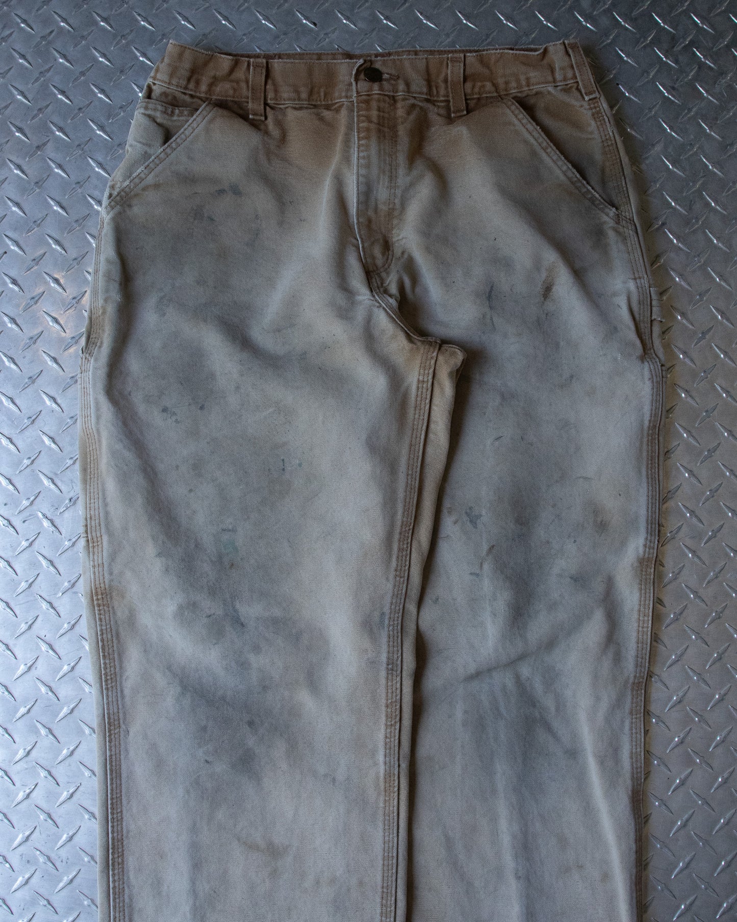 00s Tan Distressed Carhartt Carpenter Pants - 33 x 31.5