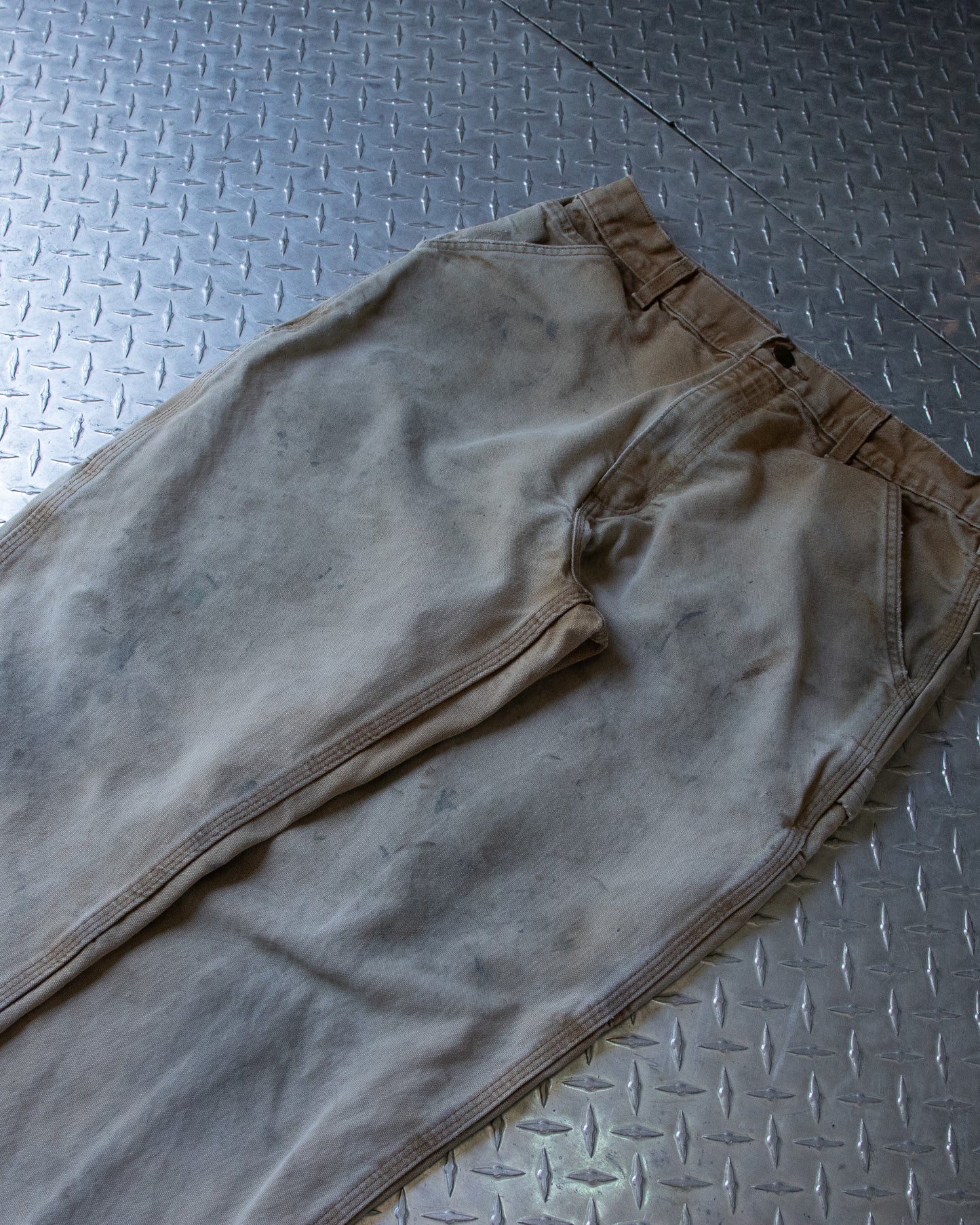 00s Tan Distressed Carhartt Carpenter Pants - 33 x 31.5