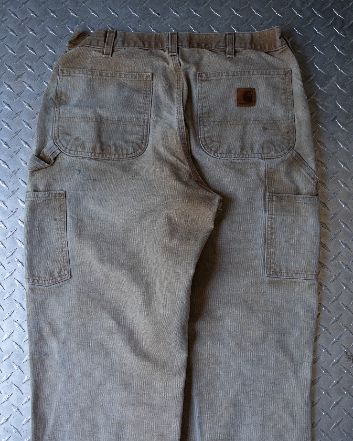 00s Tan Distressed Carhartt Carpenter Pants - 33 x 31.5