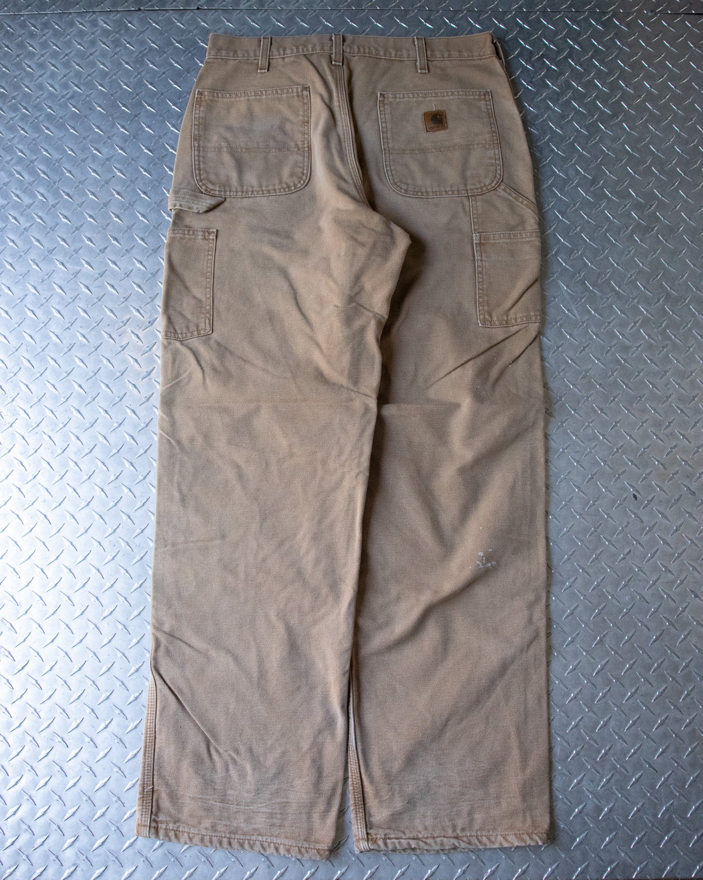 Brown Blanket Lined Carhartt Carpenter Pants - 35 x 33.5