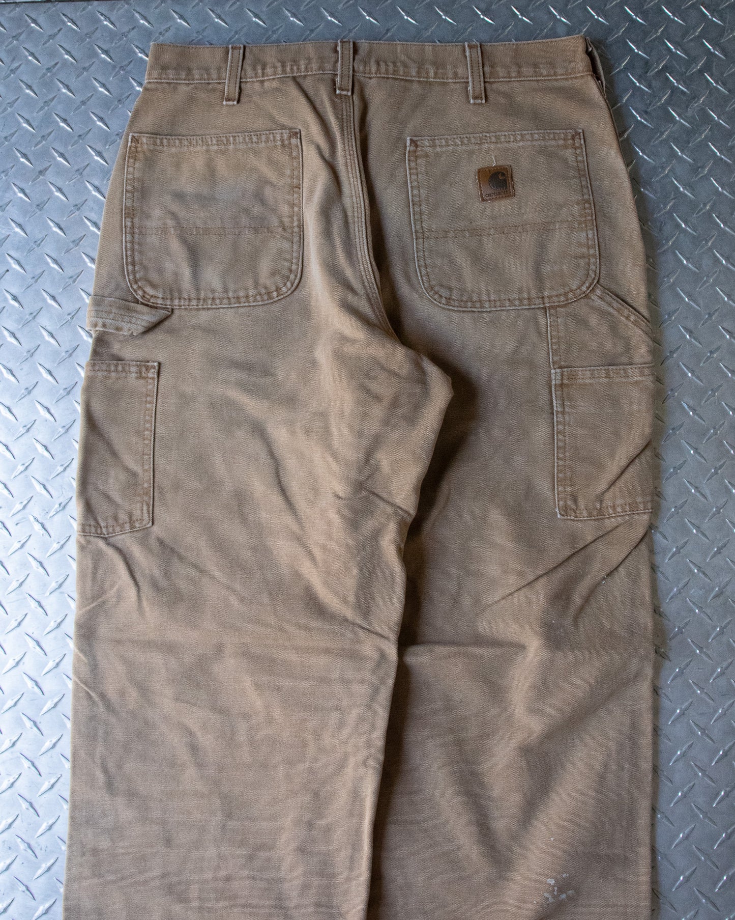 Brown Blanket Lined Carhartt Carpenter Pants - 35 x 33.5