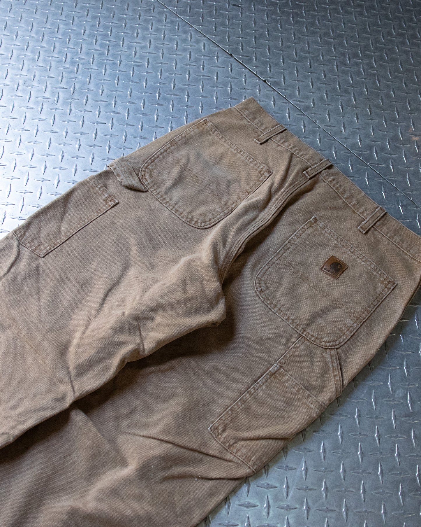 Brown Blanket Lined Carhartt Carpenter Pants - 35 x 33.5