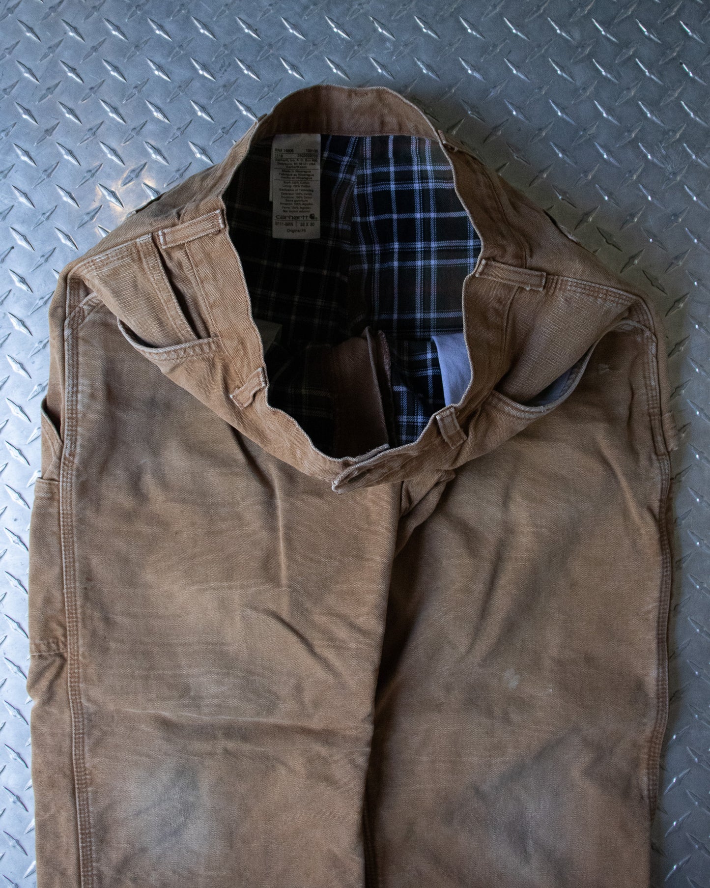 Brown Blanket Lined Carhartt Carpenter Pants