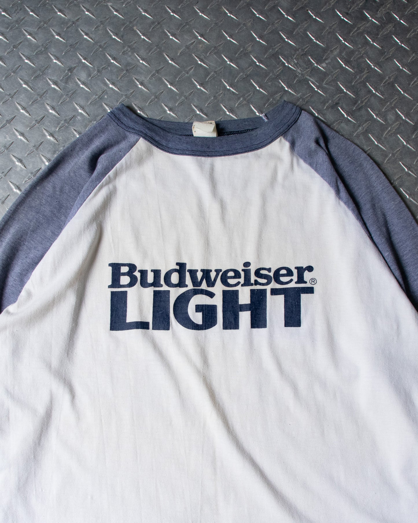 70s BudLight Raglan Shirt - L