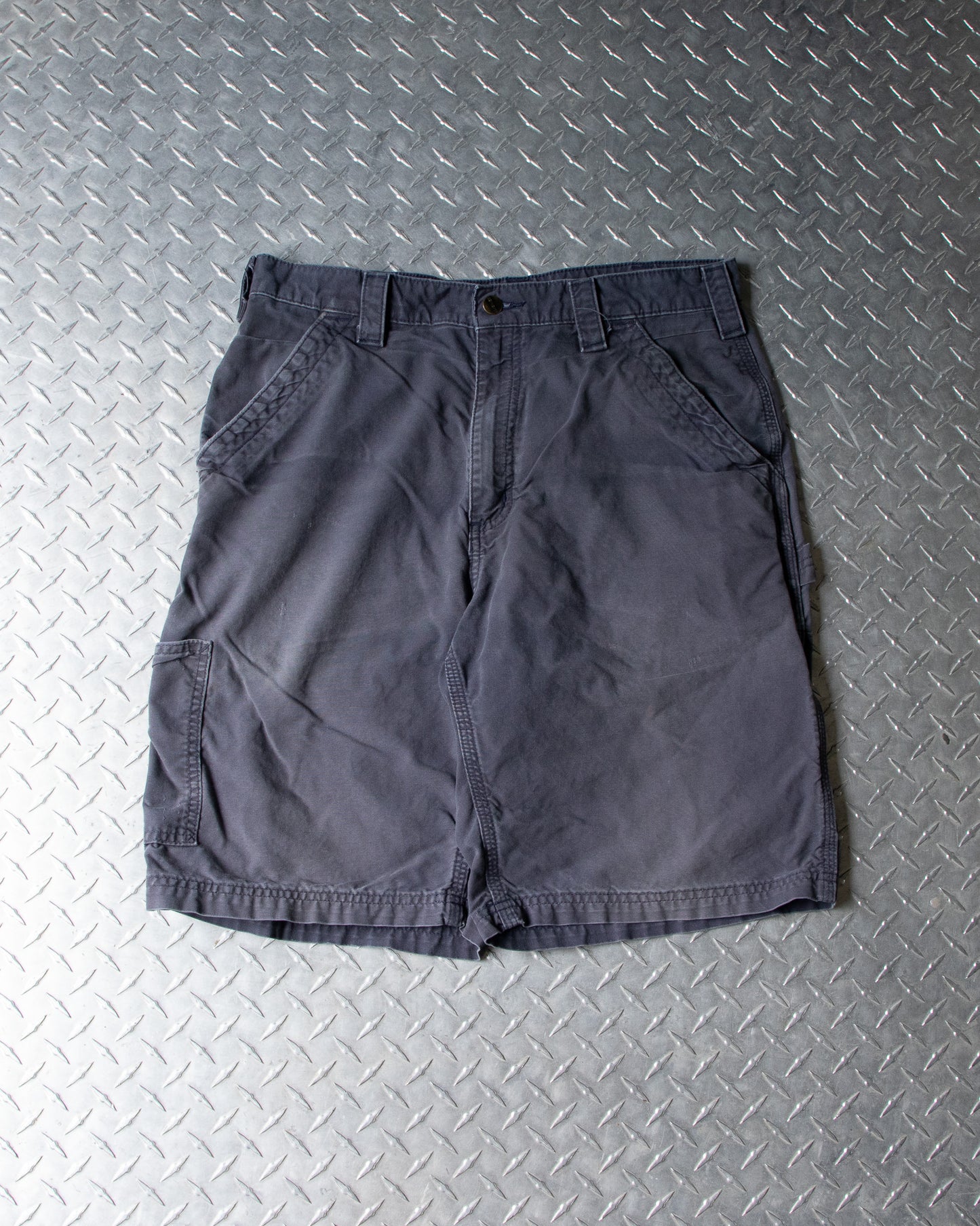 Faded Navy Carhartt Carpenter Shorts - 34 Waist