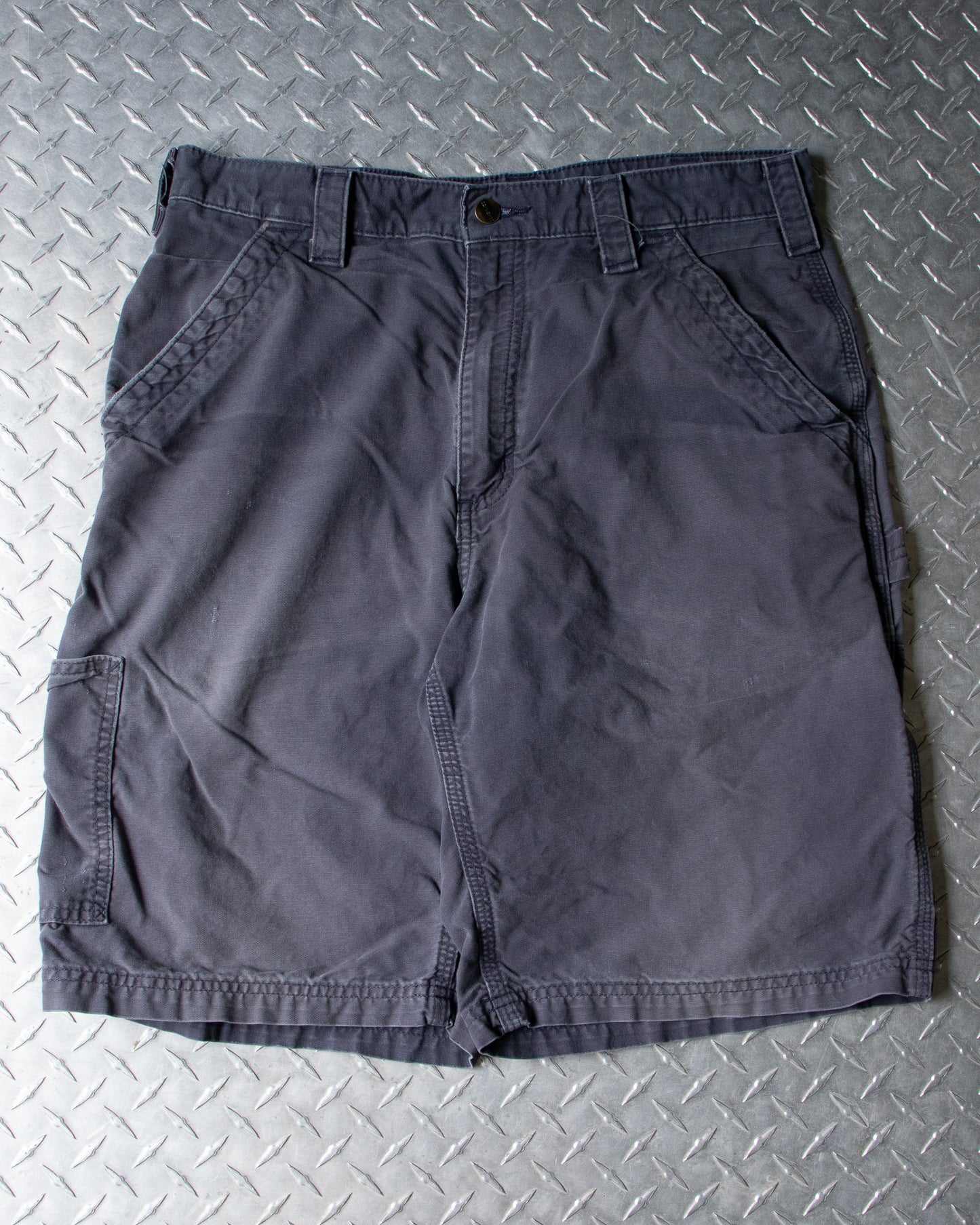 Faded Navy Carhartt Carpenter Shorts - 34 Waist