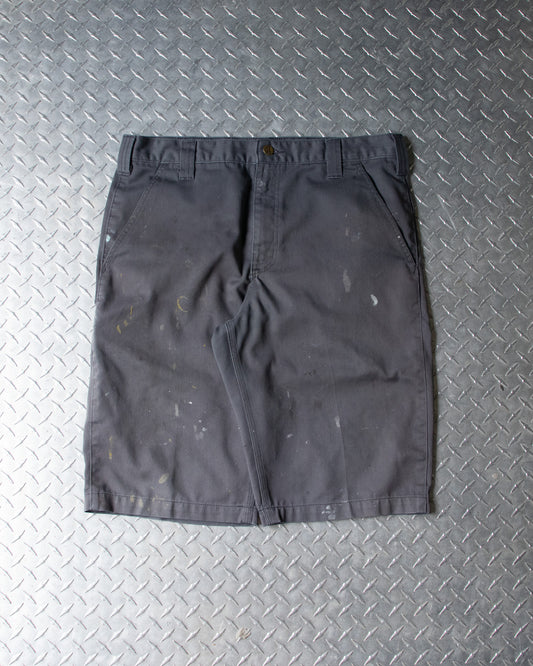 Painted Grey Carhartt Chino Shorts - 35 Waist