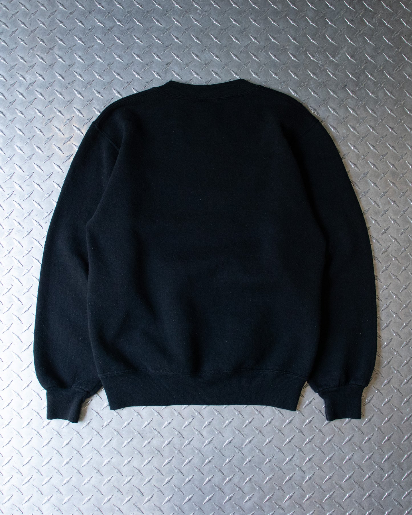 90s Black Russell Crewneck Sweatshirt - S