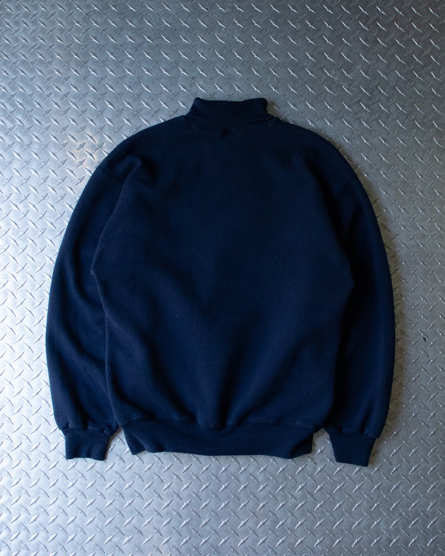 90s Navy Russell Turtleneck Sweatshirt - L