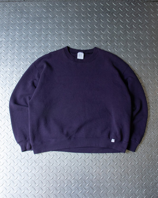 00s Purple Russell Crewneck Sweatshirt - M