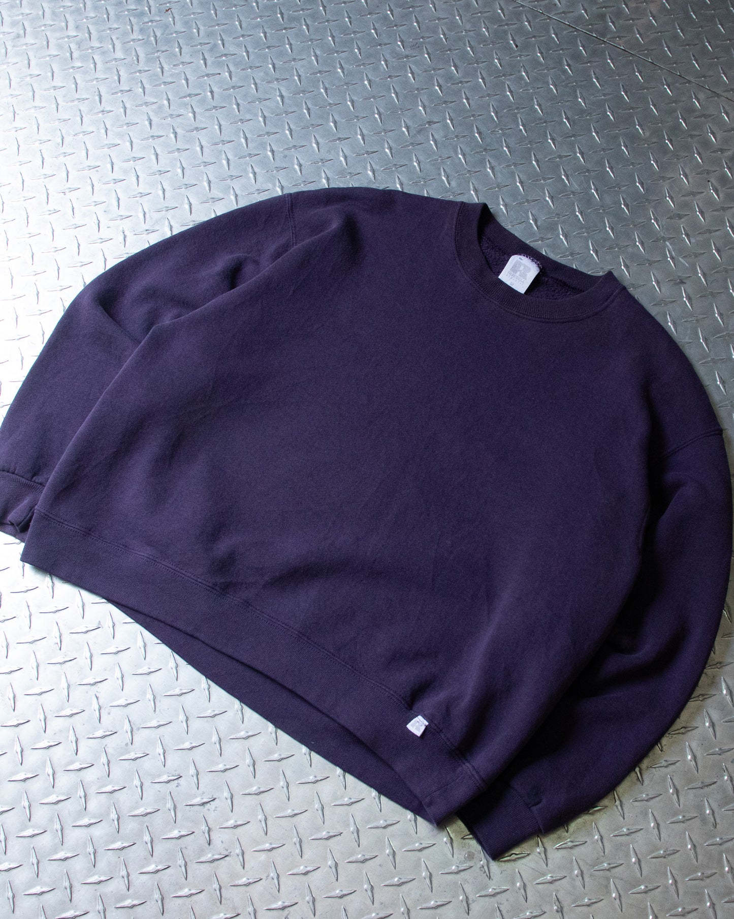 00s Purple Russell Crewneck Sweatshirt - M