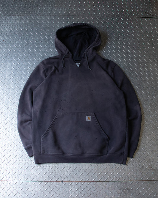 Distressed Navy Carhartt Hoodie - XL