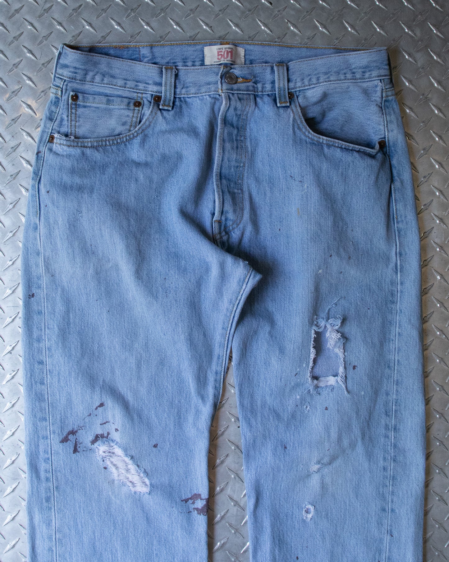 00s Painted Levis 501s Denim Pants - 34 x 29.5