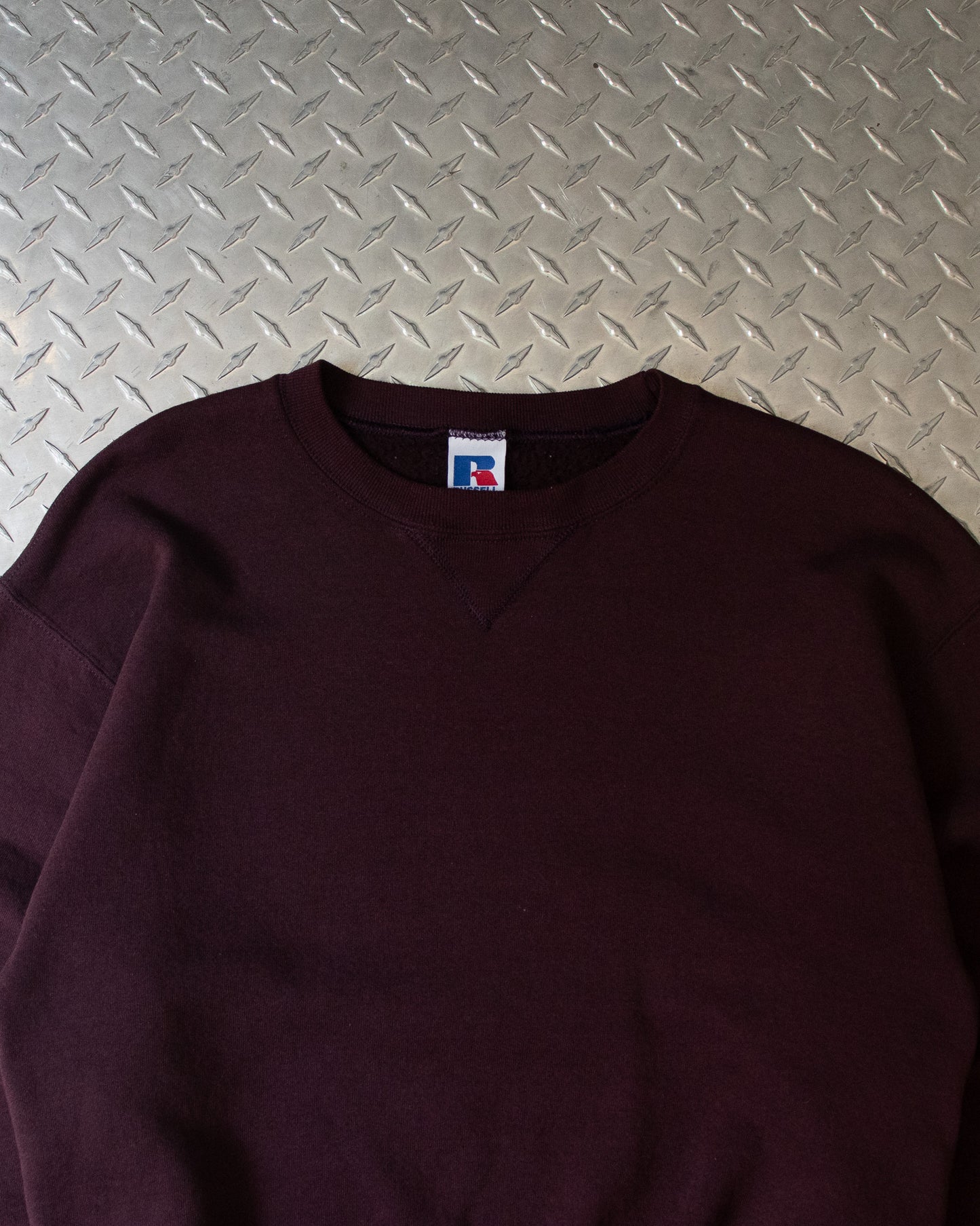 00s Red Purple Russell Crewneck Sweatshirt - M