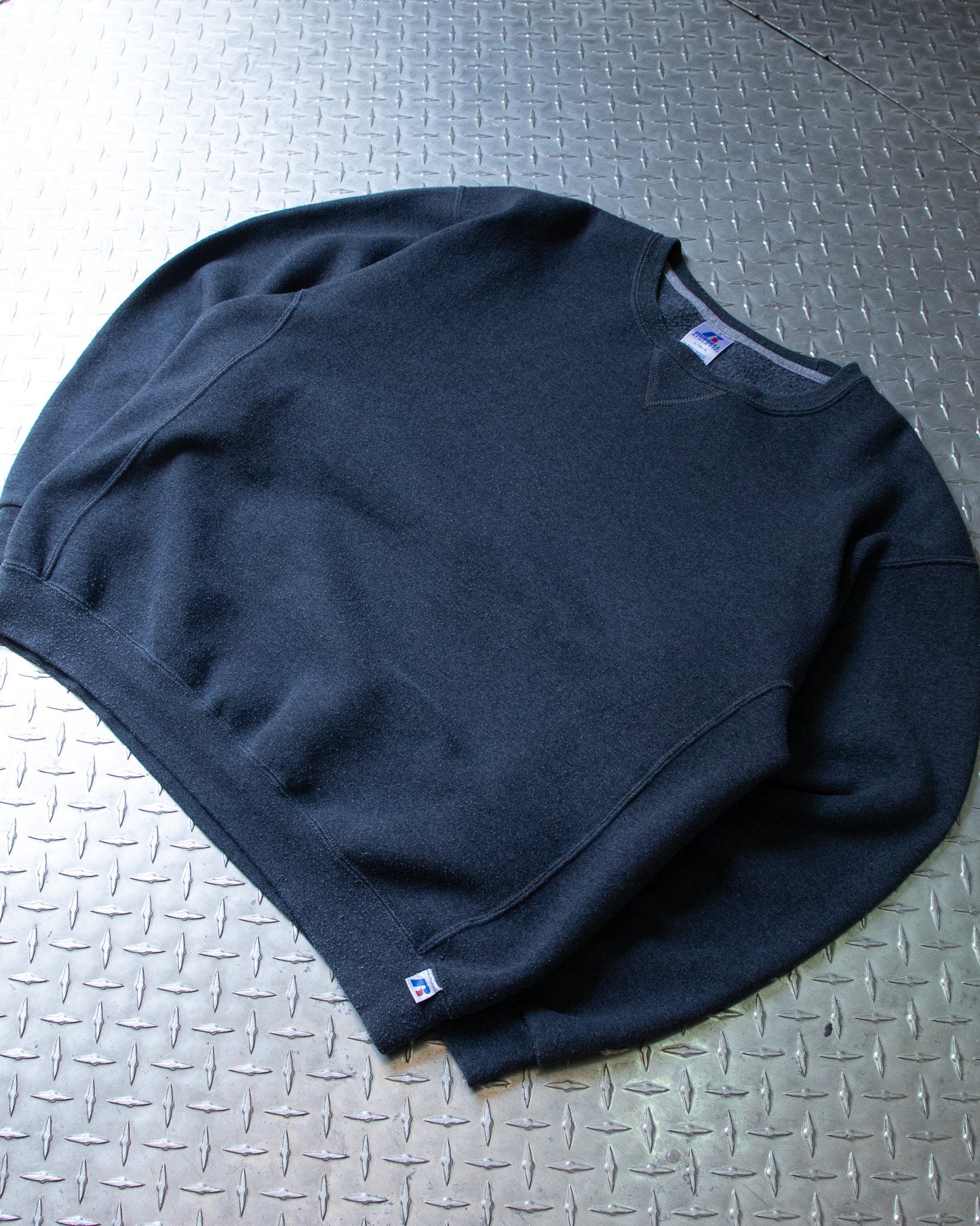 00s Grey Russell Crewneck Sweatshirt - XL