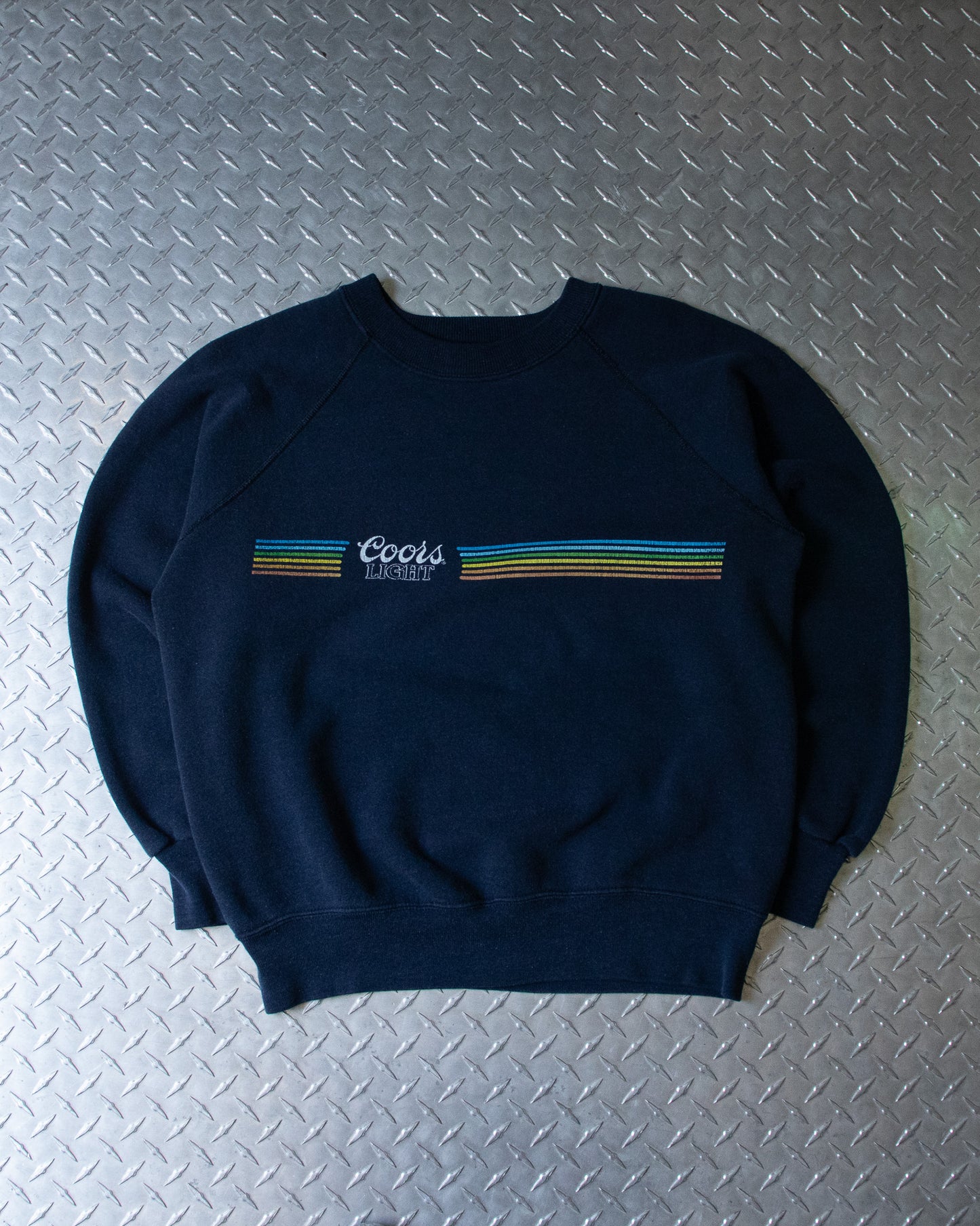 80s Coors Light Navy Crewneck Sweatshirt - M