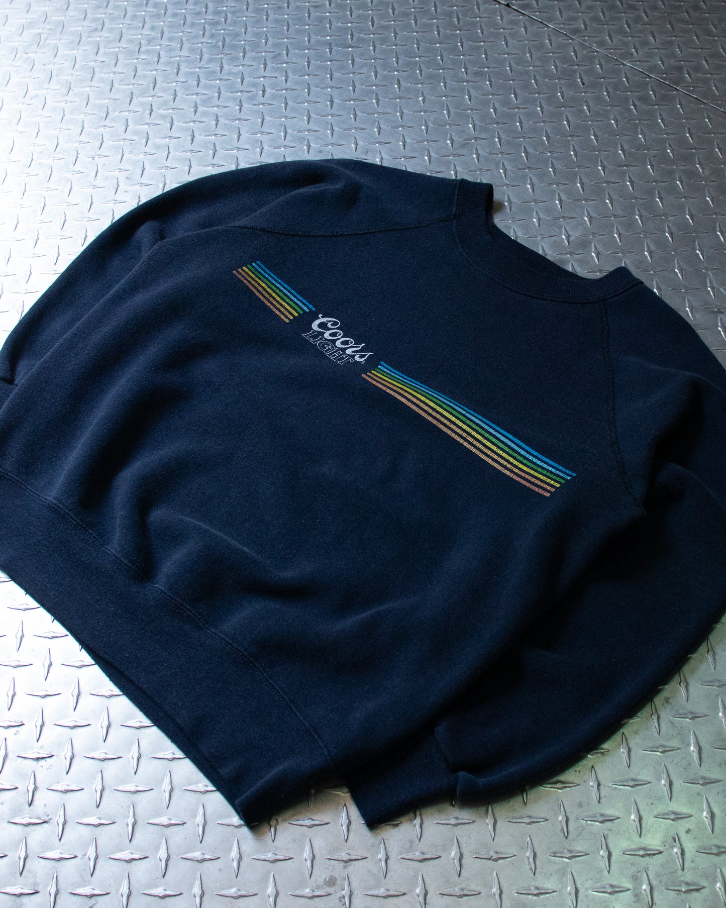 80s Coors Light Navy Crewneck Sweatshirt - M