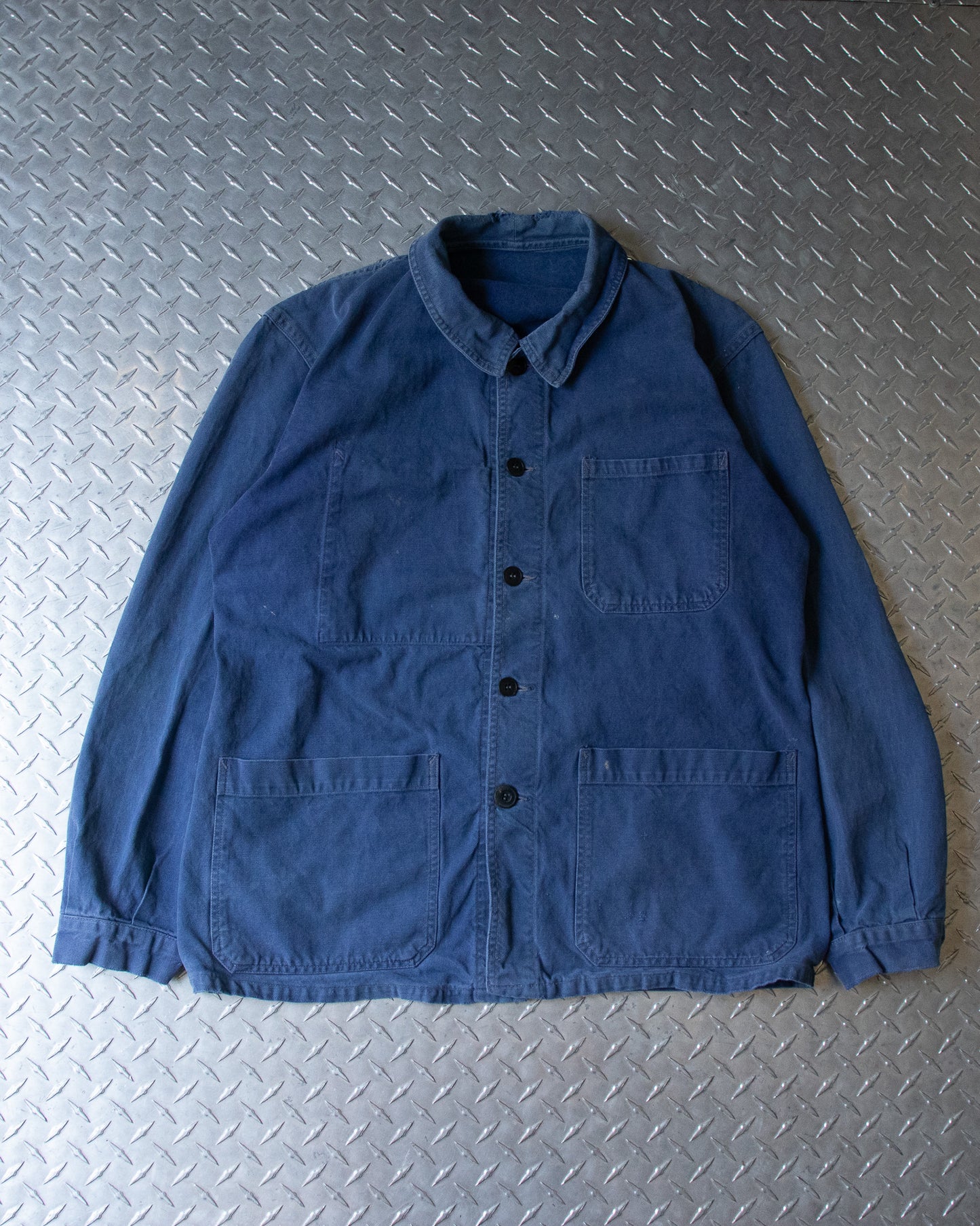 Vintage French Workwear Chore Jacket - L