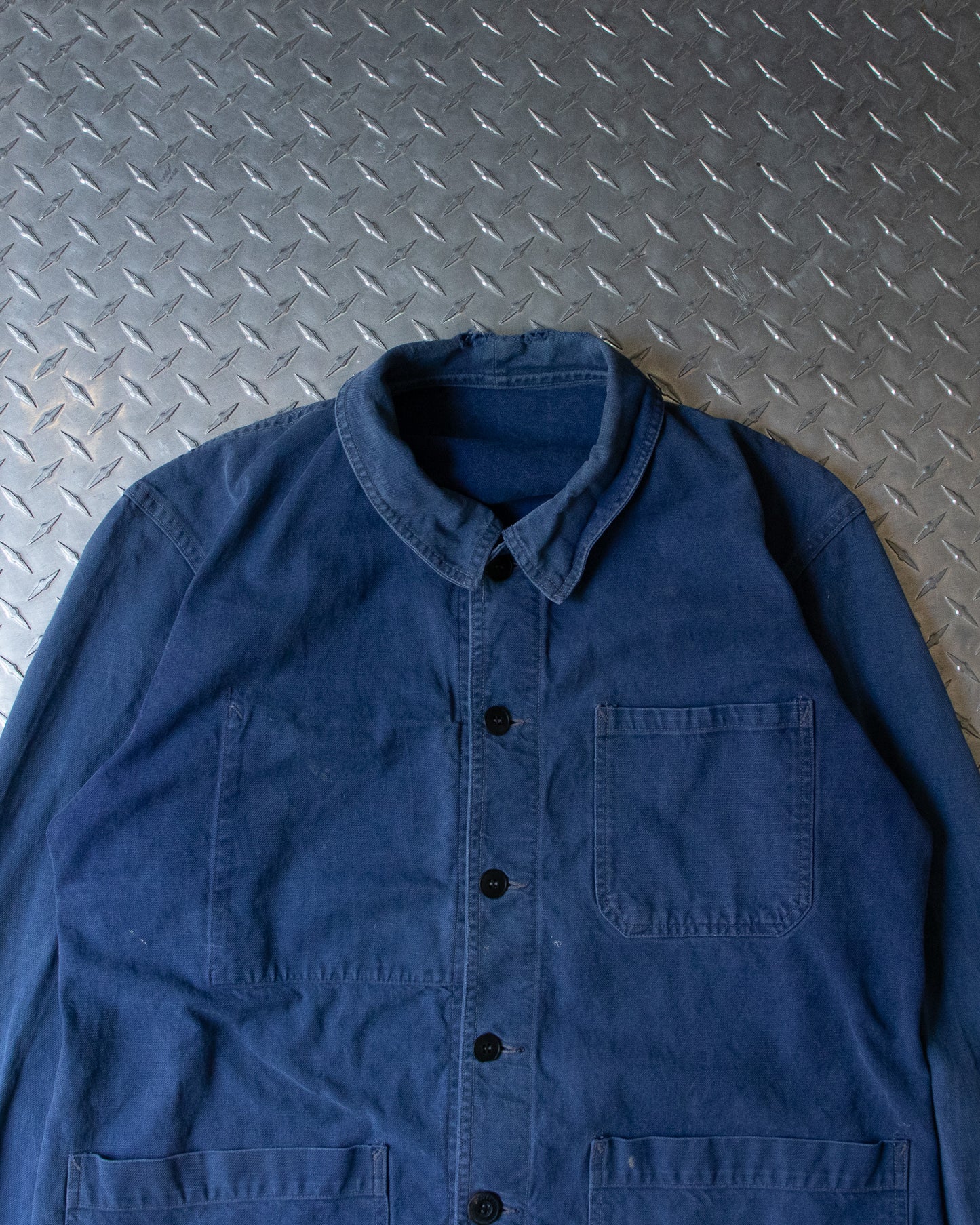 Vintage French Workwear Chore Jacket - L