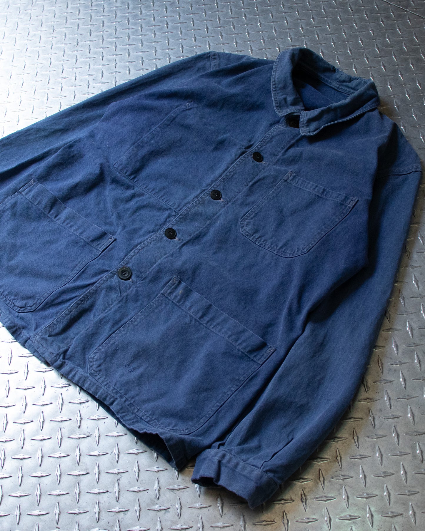 Vintage French Workwear Chore Jacket - L