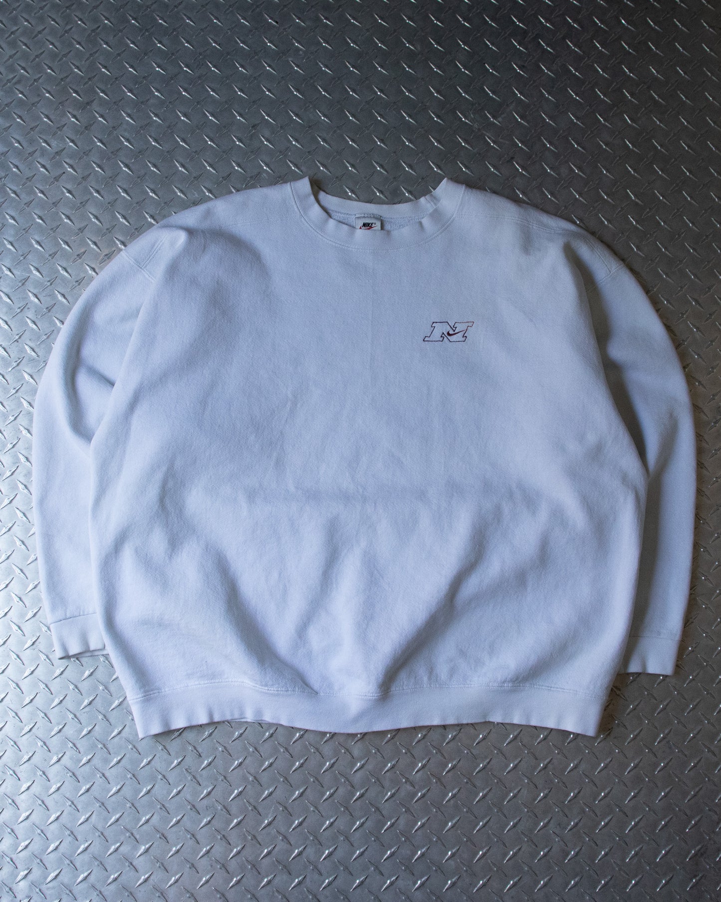 90s Nike White Crewneck Sweatshirt - 2XL