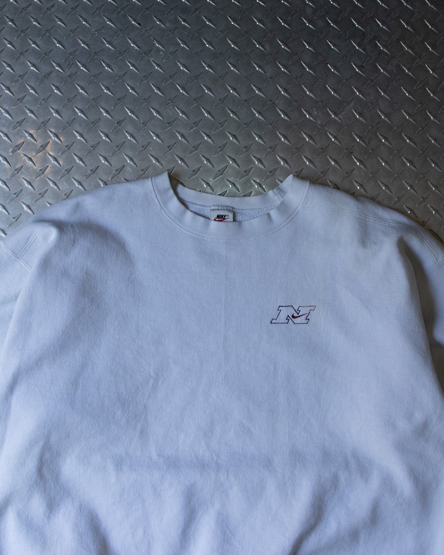 90s Nike White Crewneck Sweatshirt - 2XL