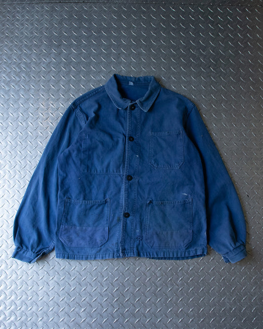 Vintage French Workwear Chore Jacket - M