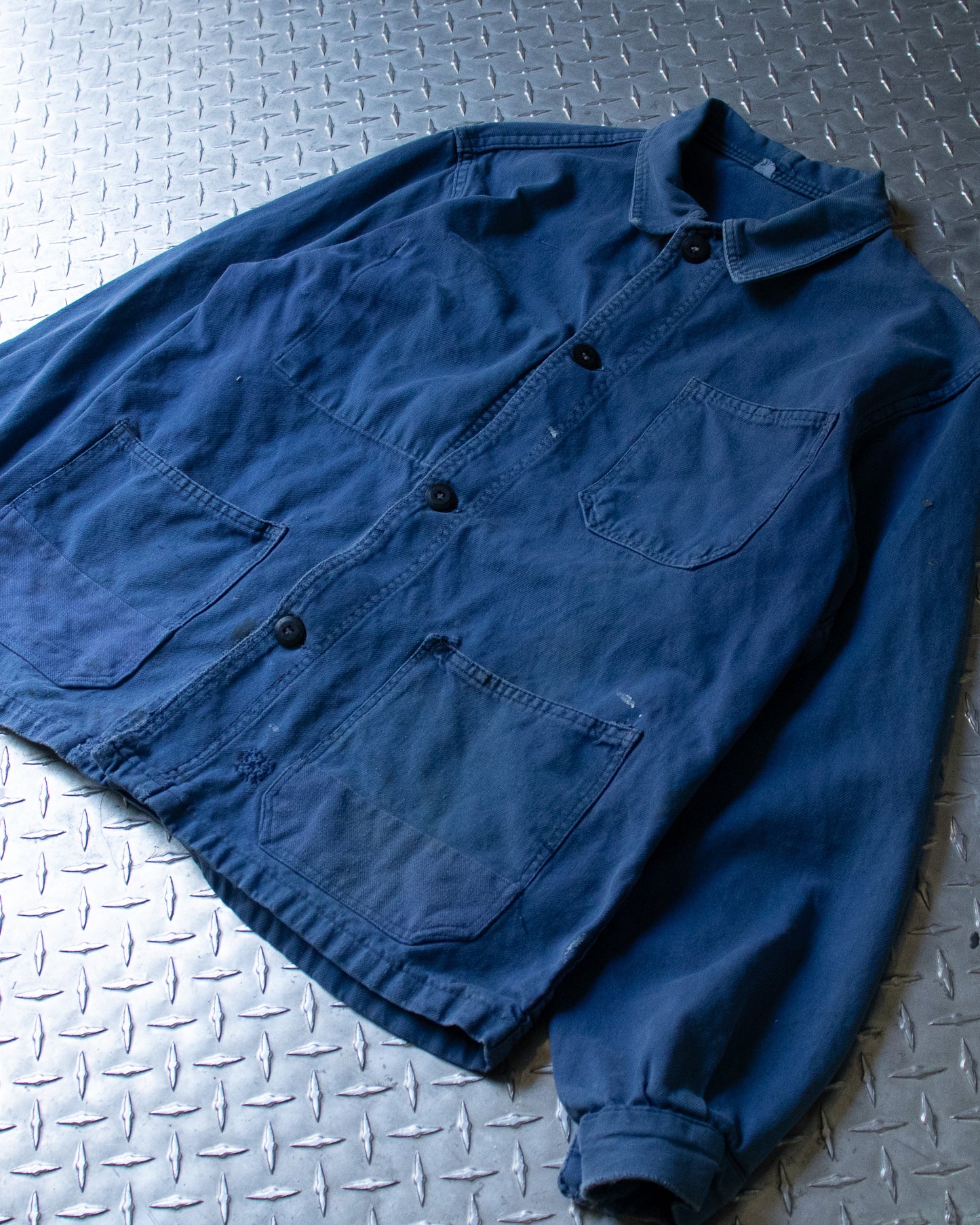 Vintage French Workwear Chore Jacket - M